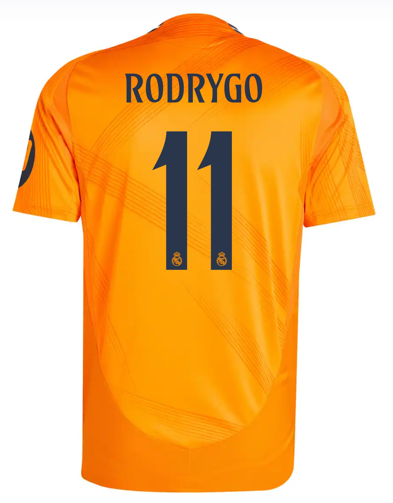 Camiseta Authentic RODRYGO #11 Hombre Segunda Equipación Naranja 24/25
