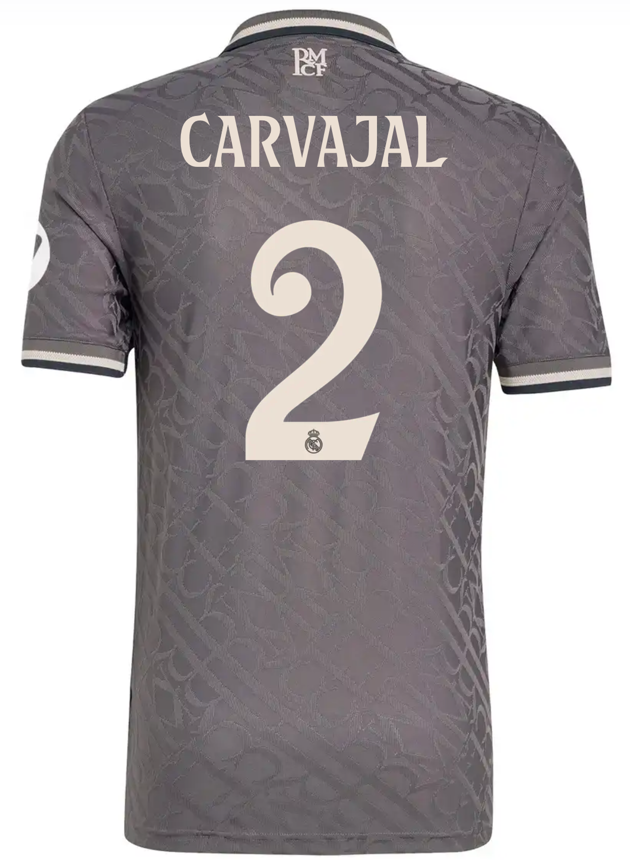 Camiseta Authentic CARVAJAL #2 Hombre Tercera Equipación Gris 24/25