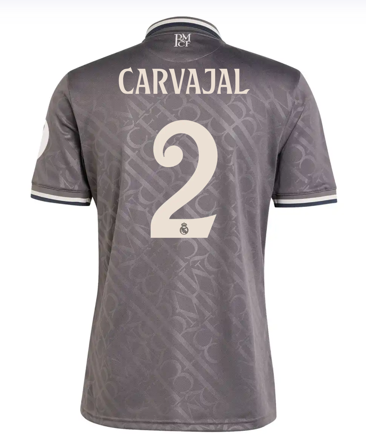 Camiseta CARVAJAL #2 Hombre Tercera Equipación Gris 24/25