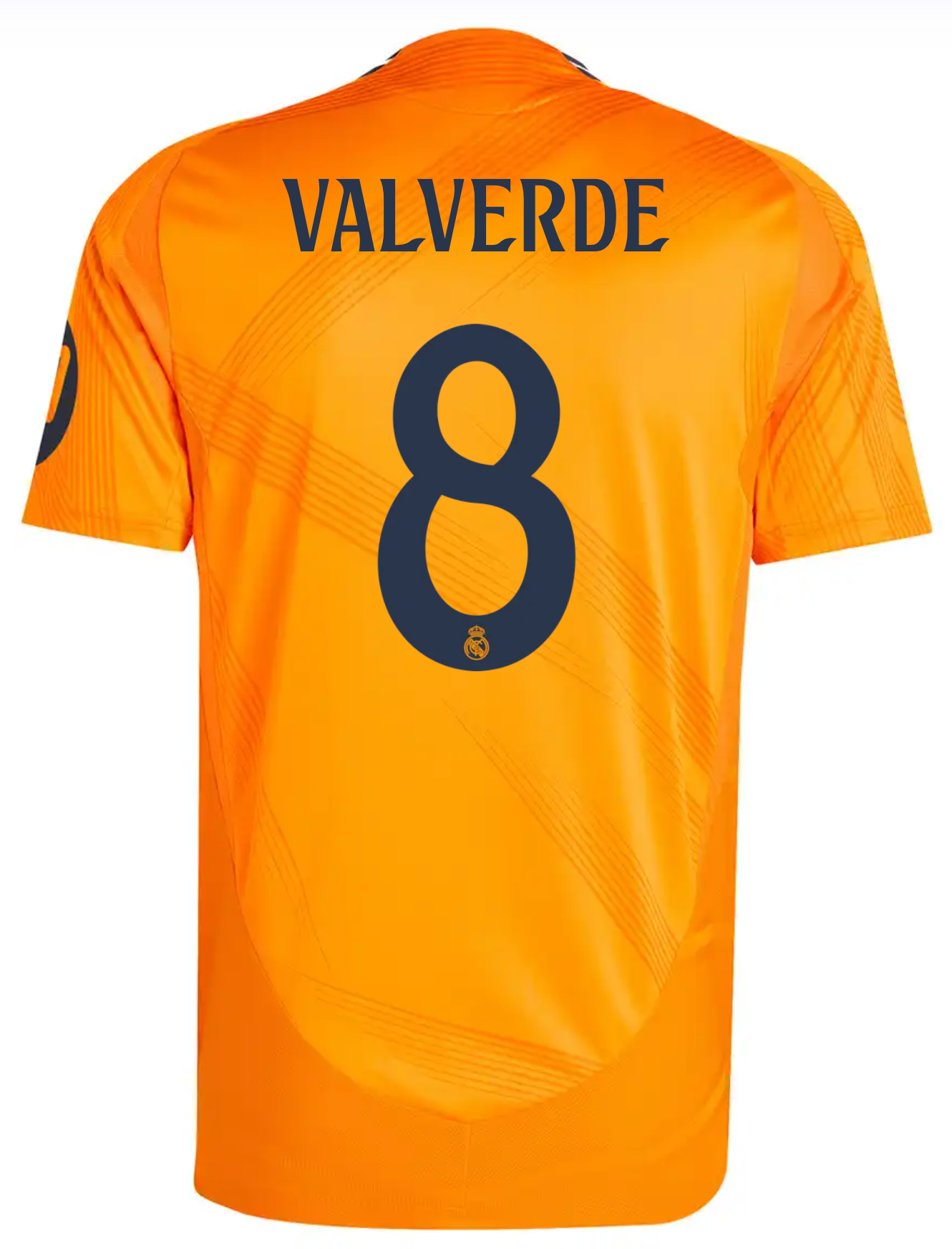 Camiseta Authentic VALVERDE #8 Hombre Segunda Equipación Naranja 24/25