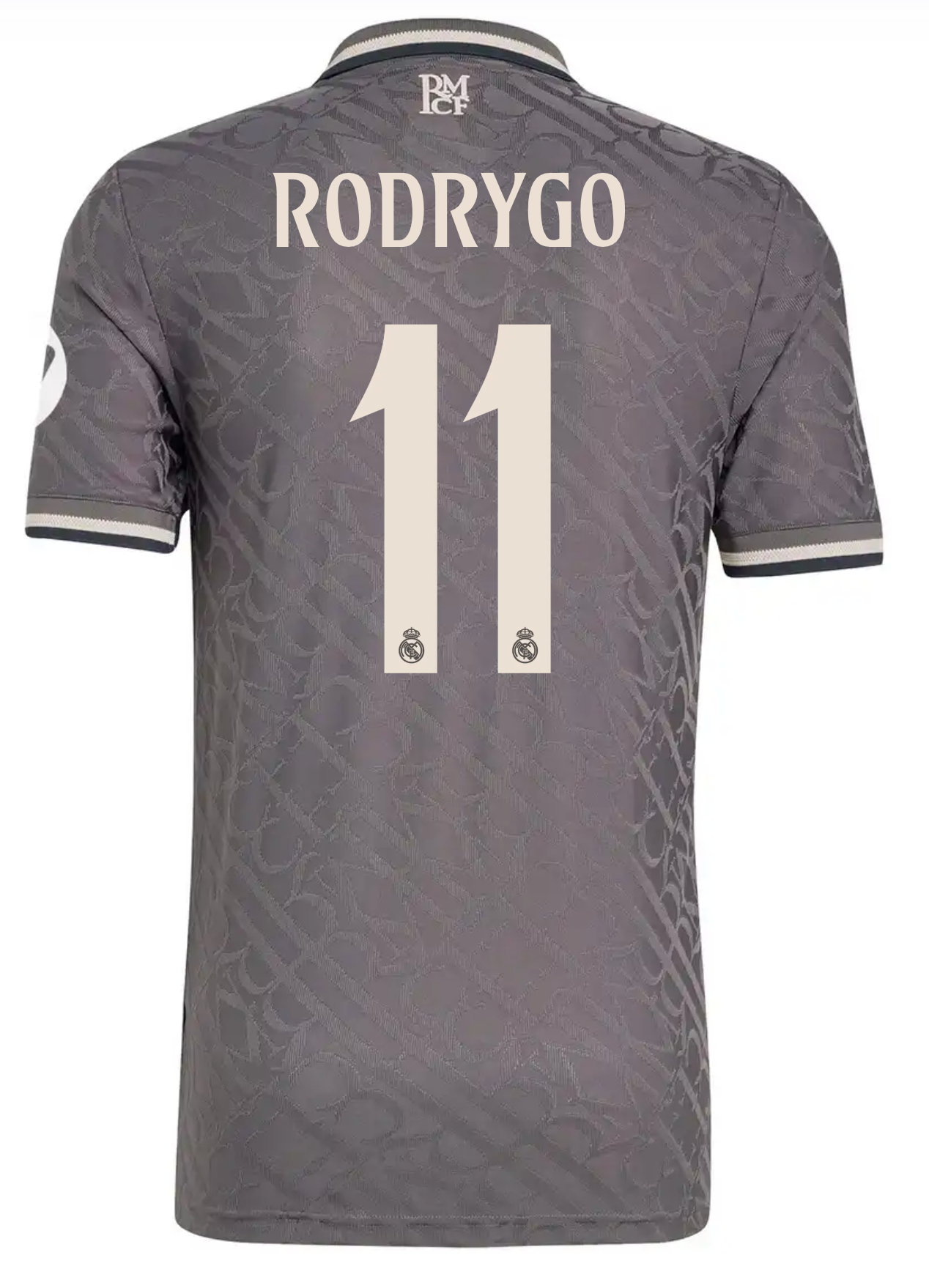 Camiseta Authentic RODRYGO #11 Hombre Tercera Equipación Gris 24/25