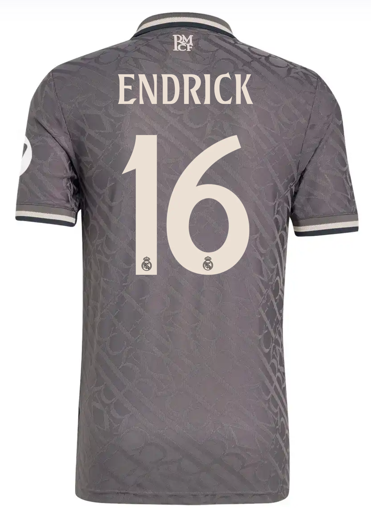 Camiseta Authentic ENDRICK #16 Hombre Tercera Equipación Gris 24/25