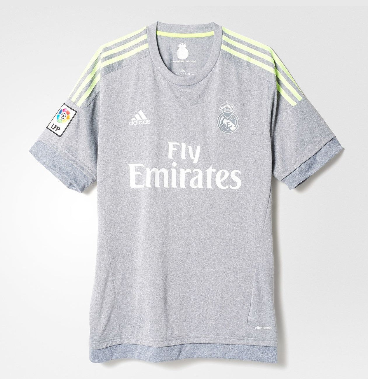 Camiseta Retro Hombre Segunda Equipación Gris 15/16
